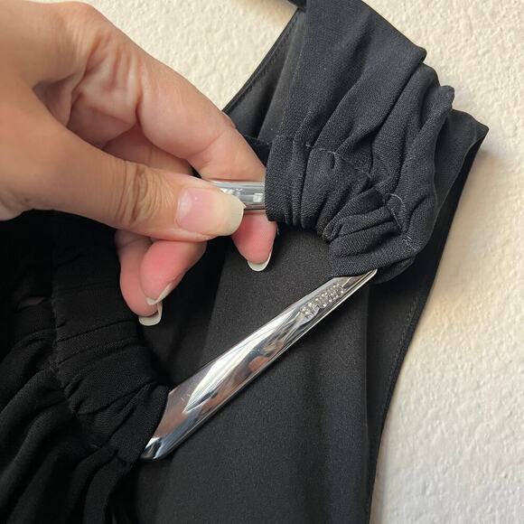 Et Ochs Jackson One Shoulder Black Jumpsuit Size 4 - Picture 4 of 7